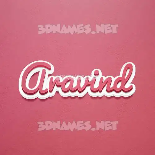aravind in Red Scribble style - 3D name wallpaper