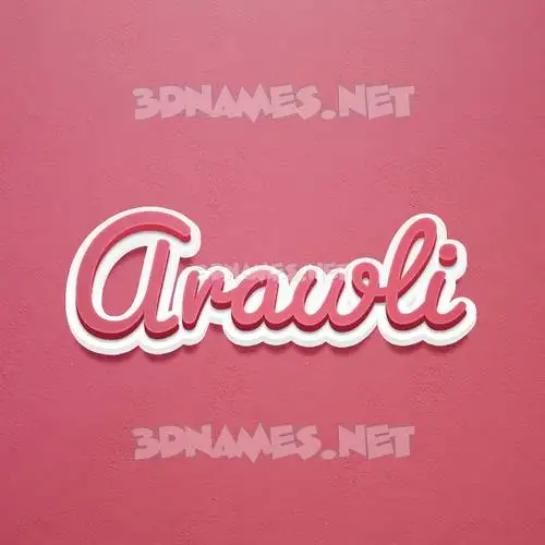 arawli in Red Scribble style - 3D name wallpaper