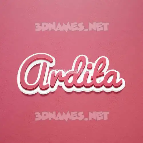 ardita in Red Scribble style - 3D name wallpaper