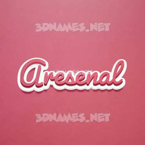 aresenal in Red Scribble style - 3D name wallpaper