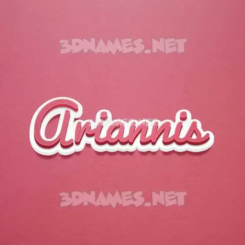 ariannis in Red Scribble style - 3D name wallpaper