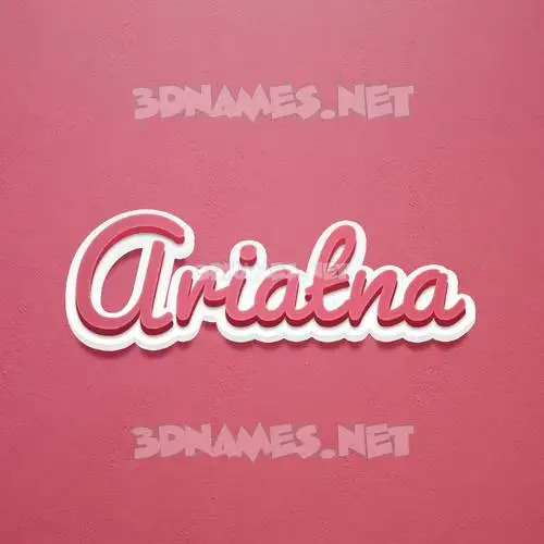 ariatna in Red Scribble style - 3D name wallpaper
