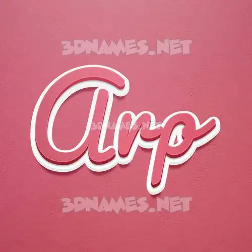 arp in Red Scribble style - 3D name wallpaper