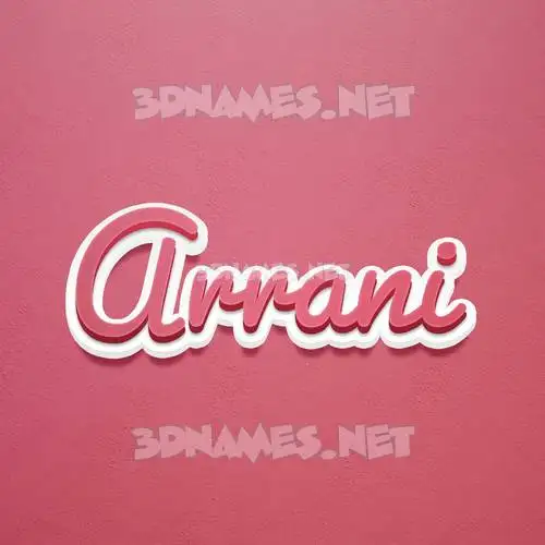 arrani in Red Scribble style - 3D name wallpaper