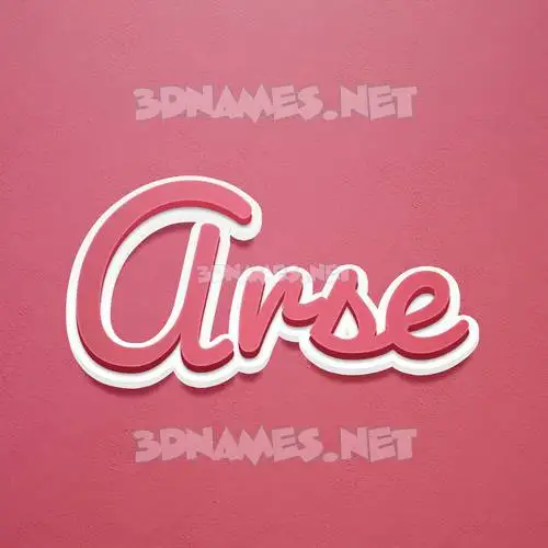arse in Red Scribble style - 3D name wallpaper