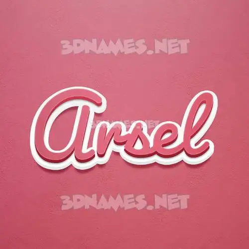 arsel in Red Scribble style - 3D name wallpaper