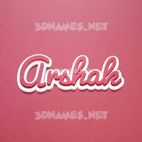arshak in Red Scribble style - 3D name wallpaper