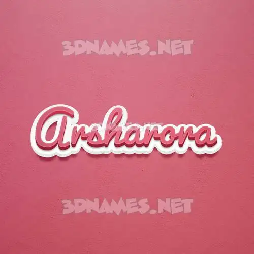 arsharora in Red Scribble style - 3D name wallpaper