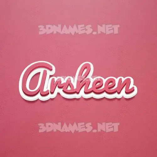 arsheen in Red Scribble style - 3D name wallpaper