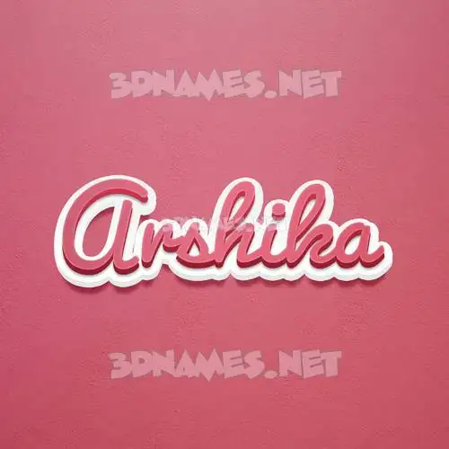 arshika in Red Scribble style - 3D name wallpaper