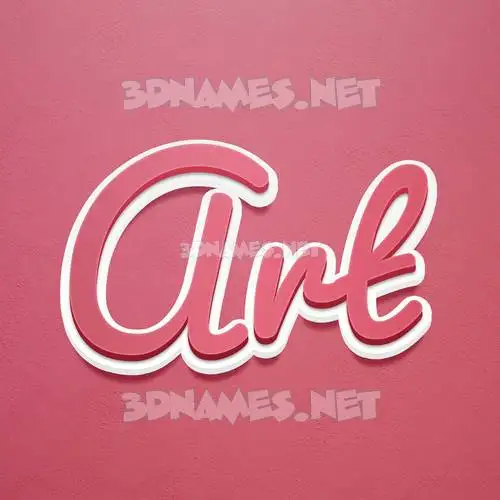 art in Red Scribble style - 3D name wallpaper