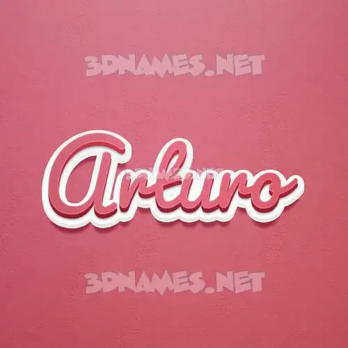 arturo in Red Scribble style - 3D name wallpaper