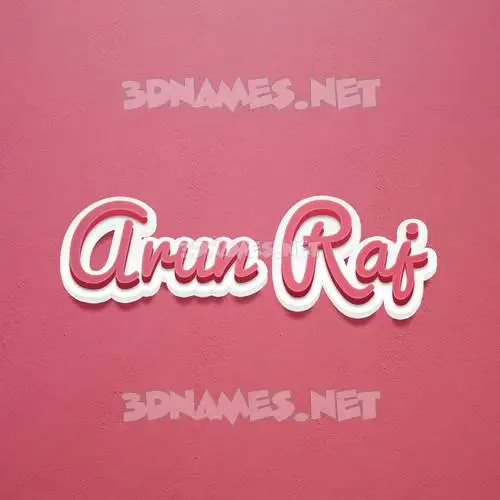 arun raj in Red Scribble style - 3D name wallpaper