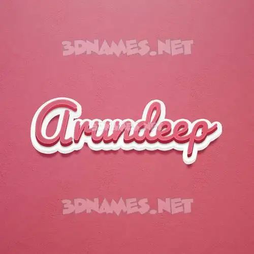 arundeep in Red Scribble style - 3D name wallpaper