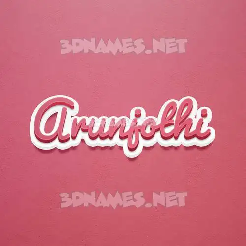 arunjothi in Red Scribble style - 3D name wallpaper