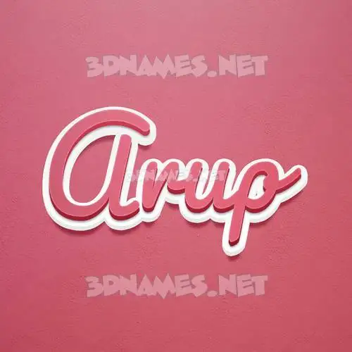arup in Red Scribble style - 3D name wallpaper