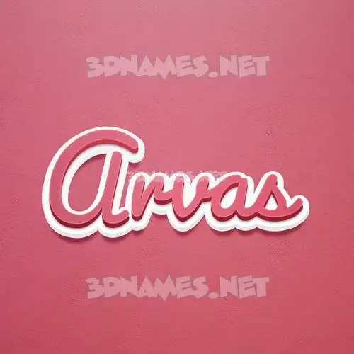 arvas in Red Scribble style - 3D name wallpaper