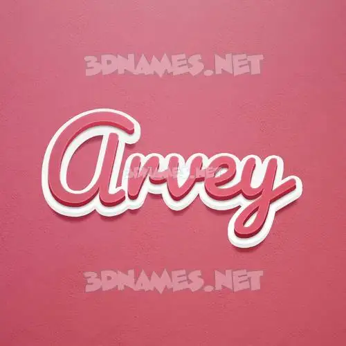 arvey in Red Scribble style - 3D name wallpaper