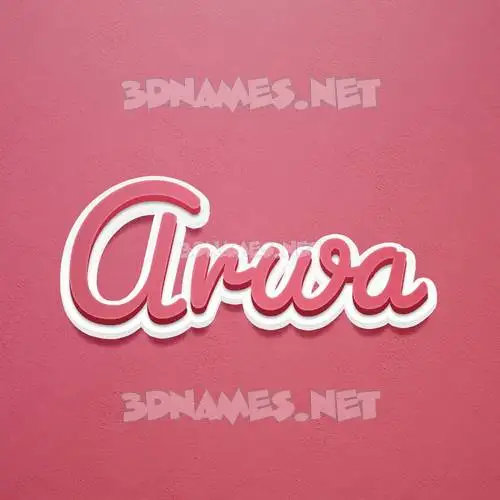 arwa in Red Scribble style - 3D name wallpaper