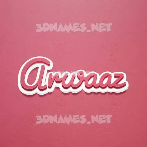 arwaaz in Red Scribble style - 3D name wallpaper