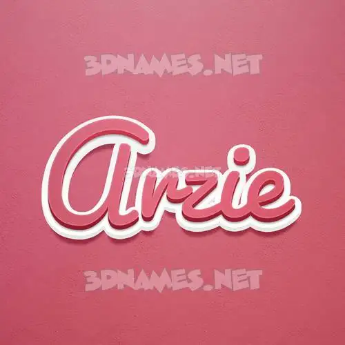 arzie in Red Scribble style - 3D name wallpaper
