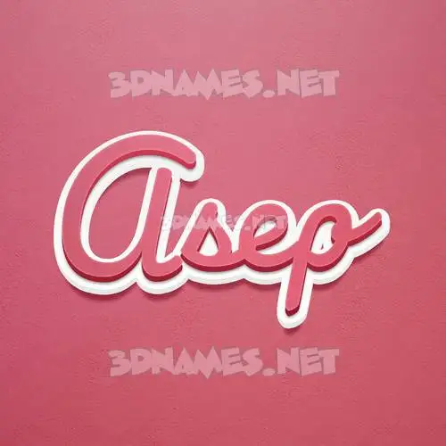 asep in Red Scribble style - 3D name wallpaper