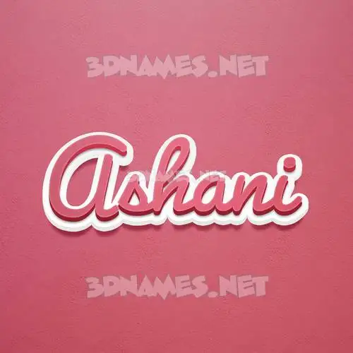 ashani in Red Scribble style - 3D name wallpaper