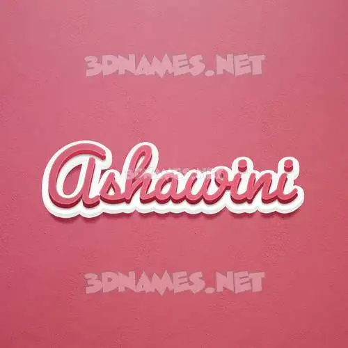 ashawini in Red Scribble style - 3D name wallpaper