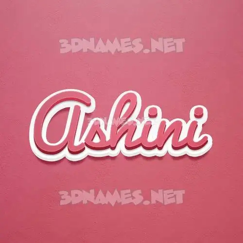 ashini in Red Scribble style - 3D name wallpaper