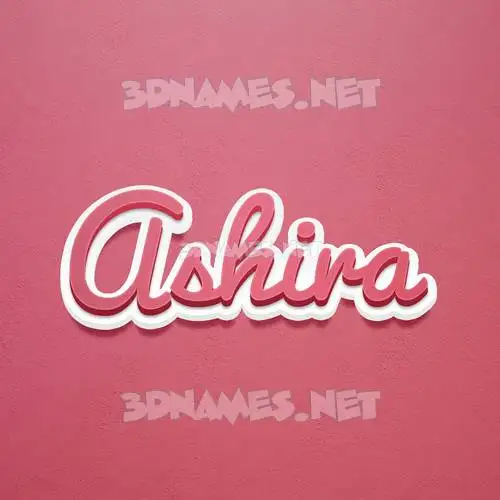 ashira in Red Scribble style - 3D name wallpaper