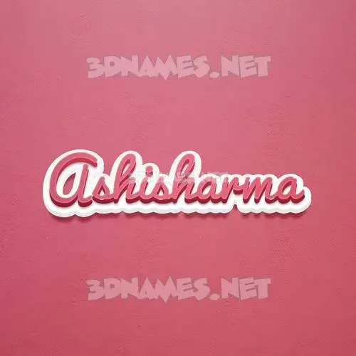 ashisharma in Red Scribble style - 3D name wallpaper