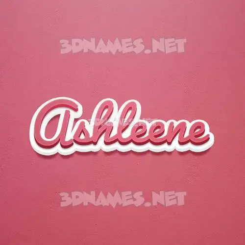 ashleene in Red Scribble style - 3D name wallpaper
