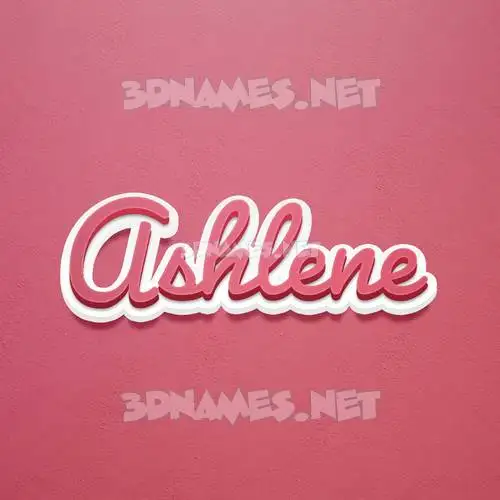 ashlene in Red Scribble style - 3D name wallpaper