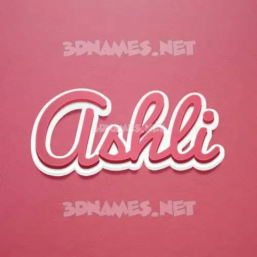 ashli in Red Scribble style - 3D name wallpaper