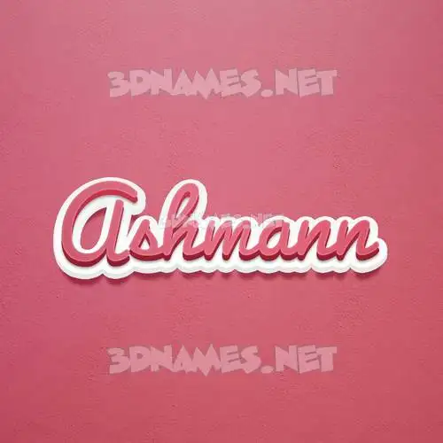 ashmann in Red Scribble style - 3D name wallpaper
