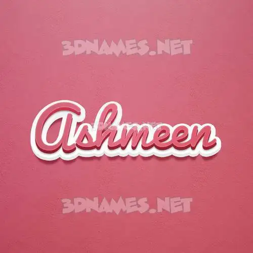 ashmeen in Red Scribble style - 3D name wallpaper