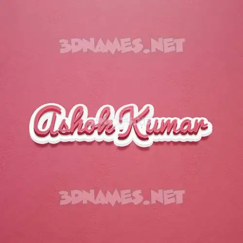 ashok kumar in Red Scribble style - 3D name wallpaper