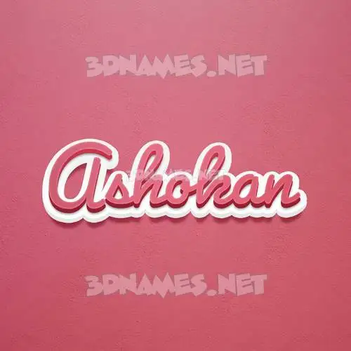 ashokan in Red Scribble style - 3D name wallpaper