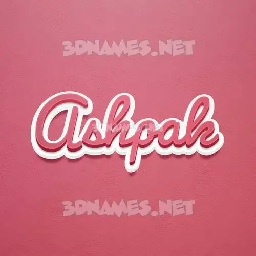 ashpak in Red Scribble style - 3D name wallpaper