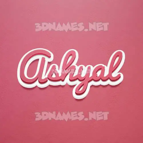 ashyal in Red Scribble style - 3D name wallpaper