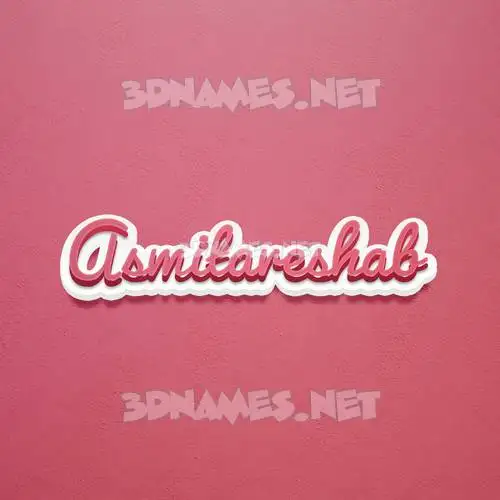 asmitareshab in Red Scribble style - 3D name wallpaper