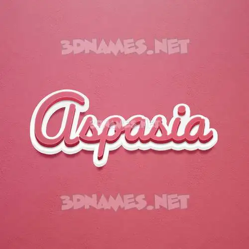 aspasia in Red Scribble style - 3D name wallpaper