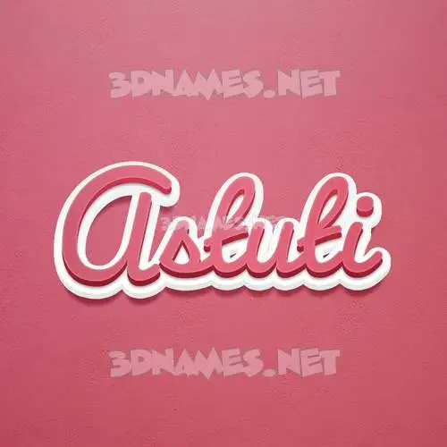 astuti in Red Scribble style - 3D name wallpaper