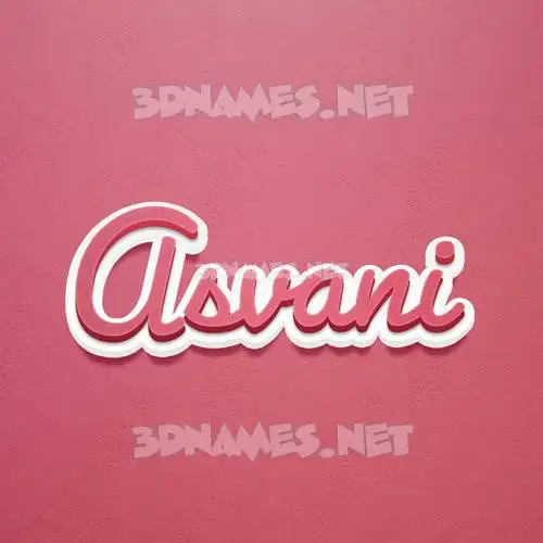 asvani in Red Scribble style - 3D name wallpaper
