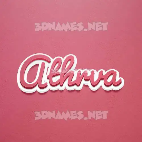 athrva in Red Scribble style - 3D name wallpaper