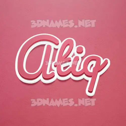 atiq in Red Scribble style - 3D name wallpaper