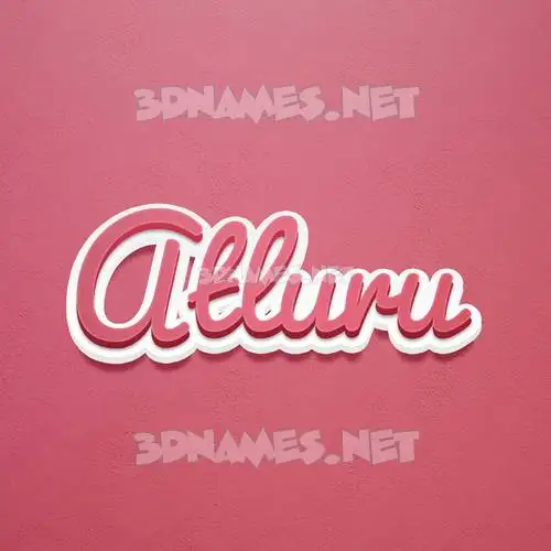 atluru in Red Scribble style - 3D name wallpaper