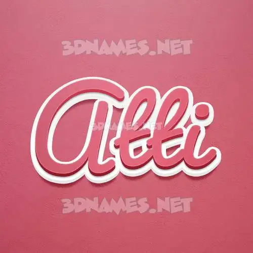 atti in Red Scribble style - 3D name wallpaper atti in Red Scribble style - 3D name wallpaper