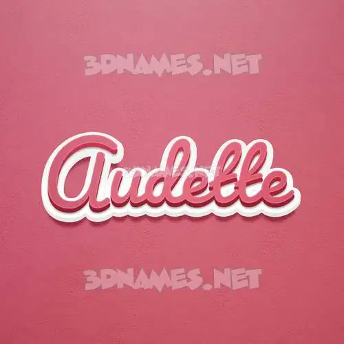 audette in Red Scribble style - 3D name wallpaper