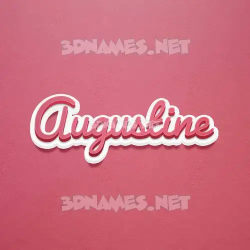 augustine in Red Scribble style - 3D name wallpaper